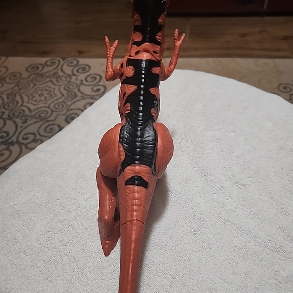 T Rex Toy Dinosaur 12 X 15” Growling Mouth and Red Eyes Light Up Sound Untested - Picture 6 of 6